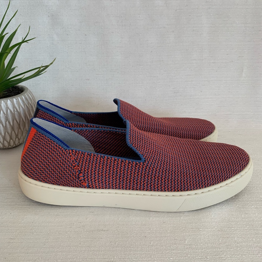 Rothy’s Tangerine Triple Stitch Slip On Sneakers Woman’s 10